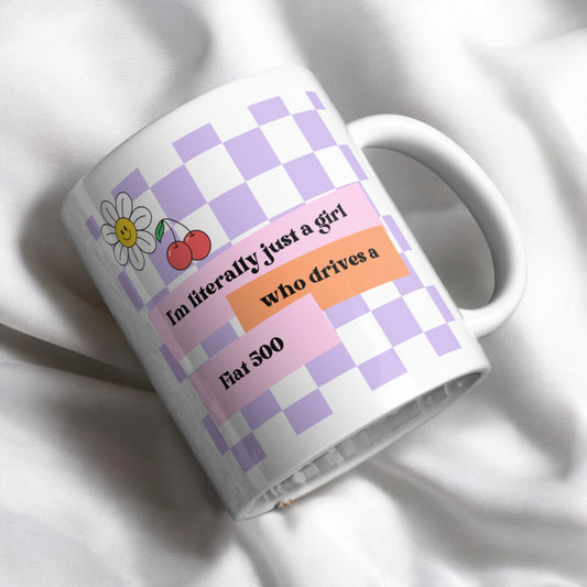 Fiat 500 Just a Girl Mug