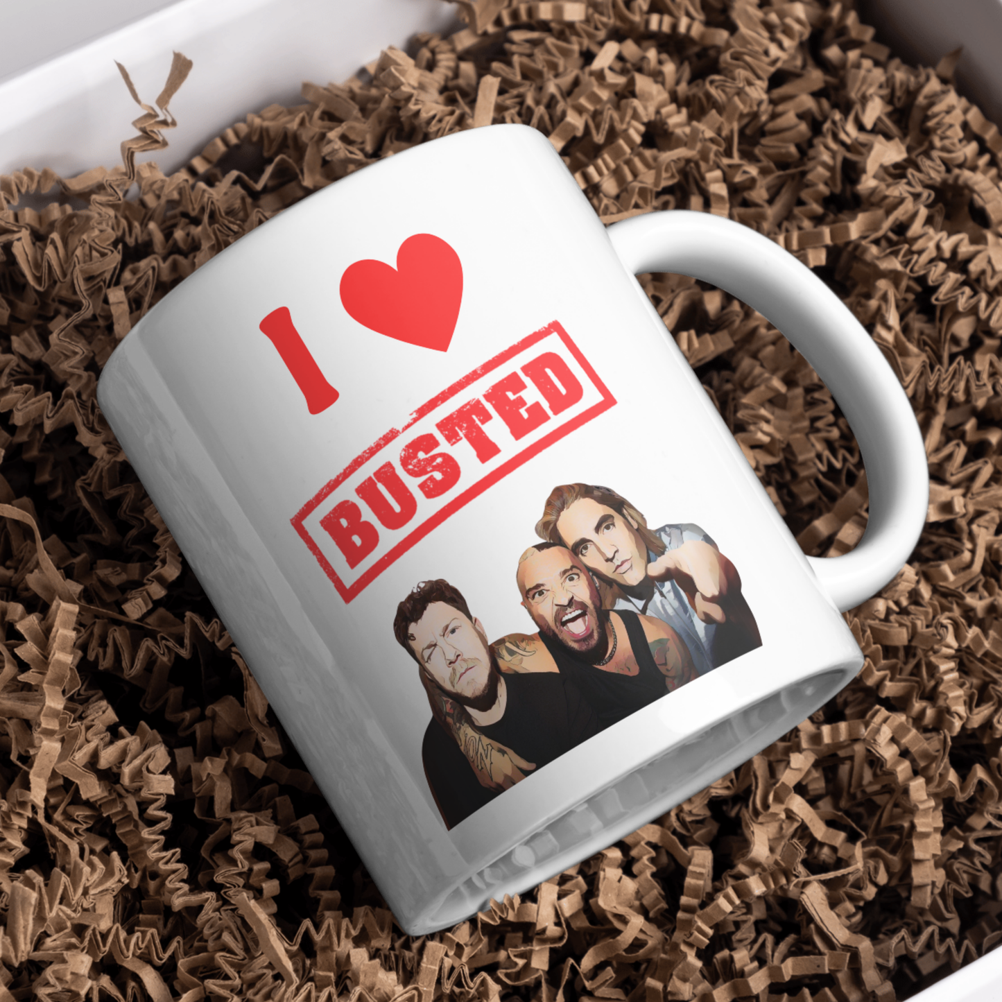 I Love Busted Mug