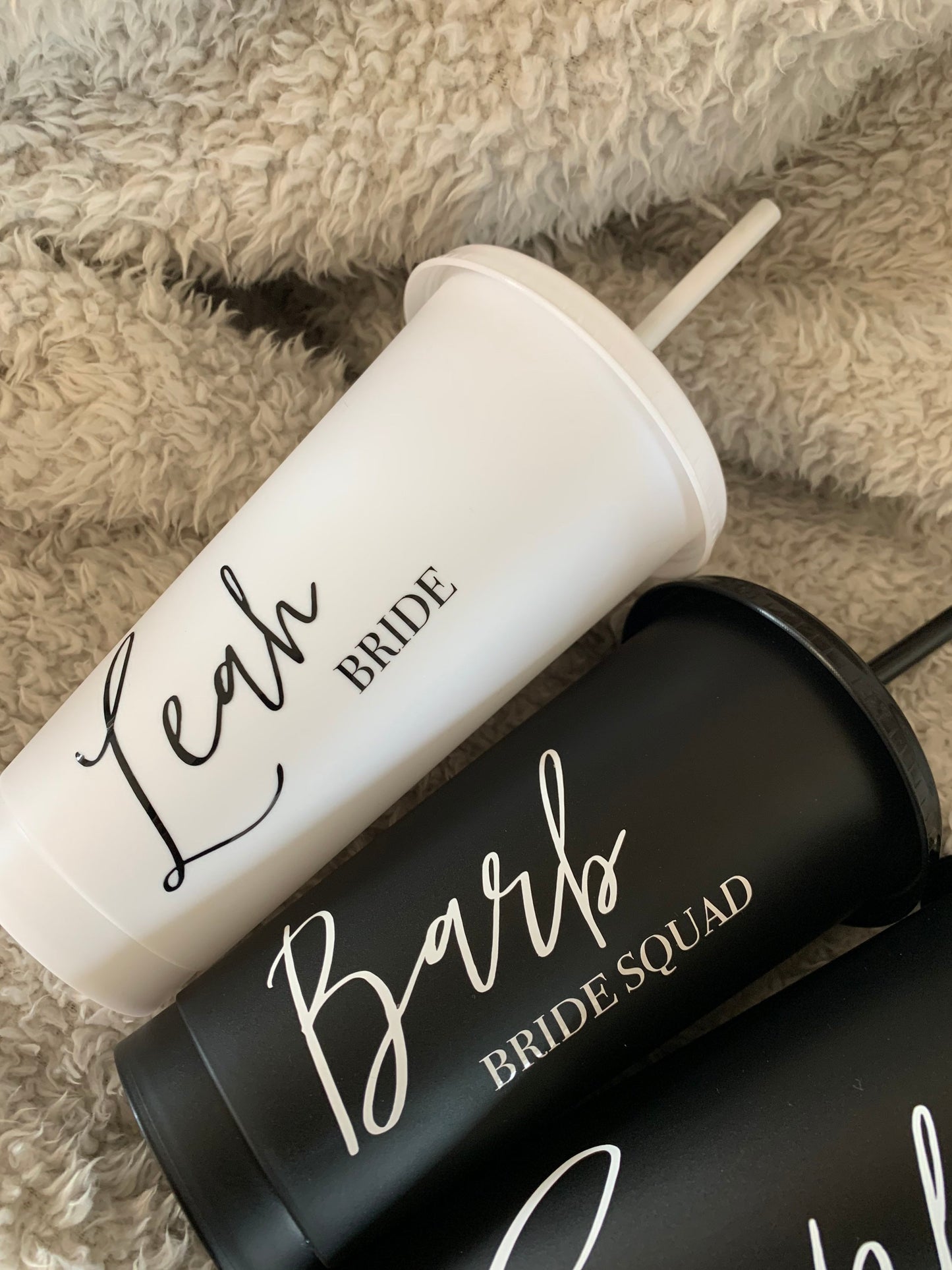 Bride Bridesmaid Personalised Name and Role Cold Cup