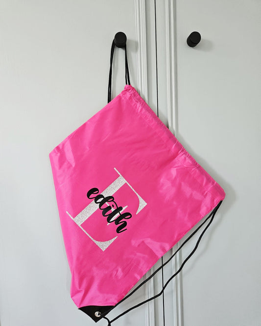 Personalised Name Drawstring Bag | PE bag | School Bag | Kids Bag