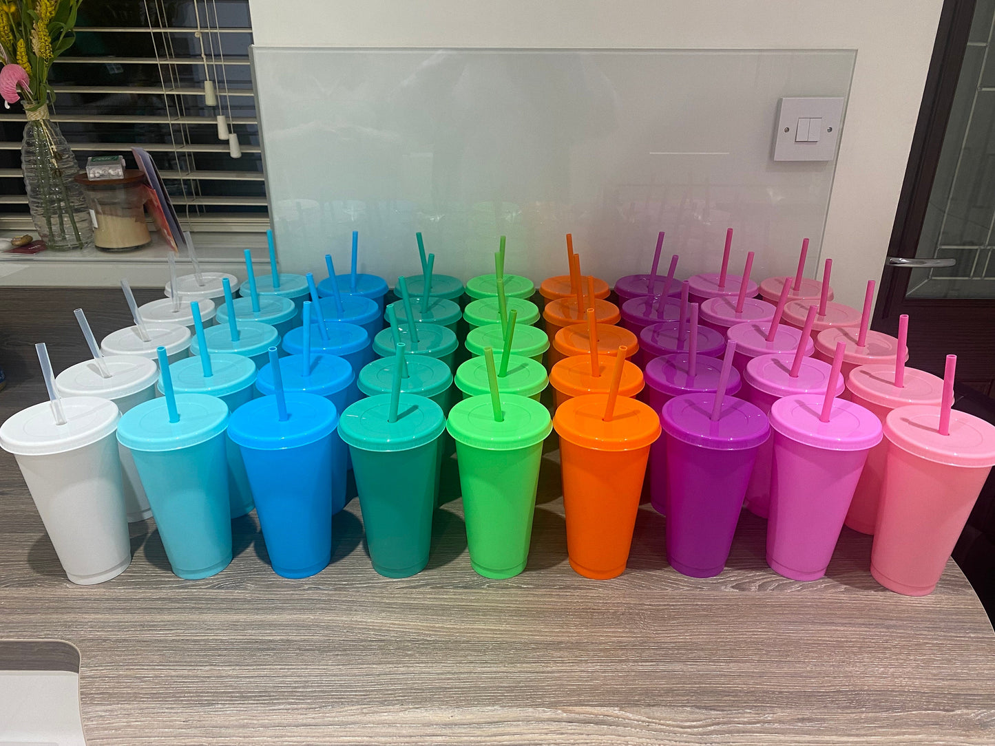 Personalised Holographic Name Cold Cup 24oz WITH HEART