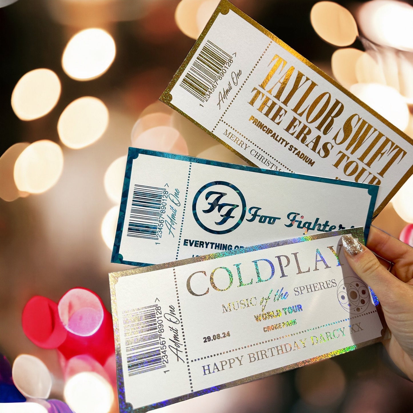 Personalised CONCERT/EVENT Gift Ticket