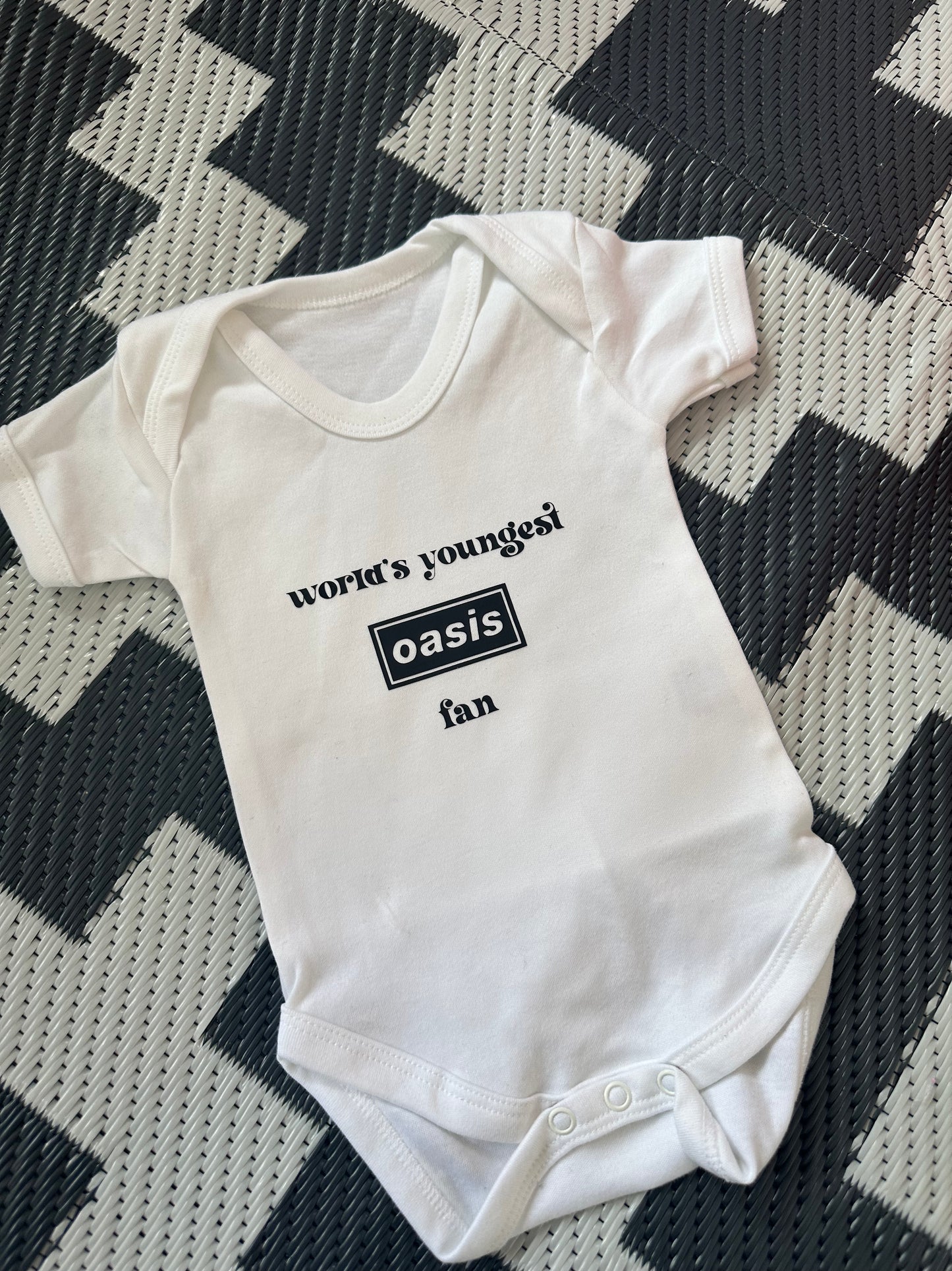 Oasis Youngest Fan baby grow