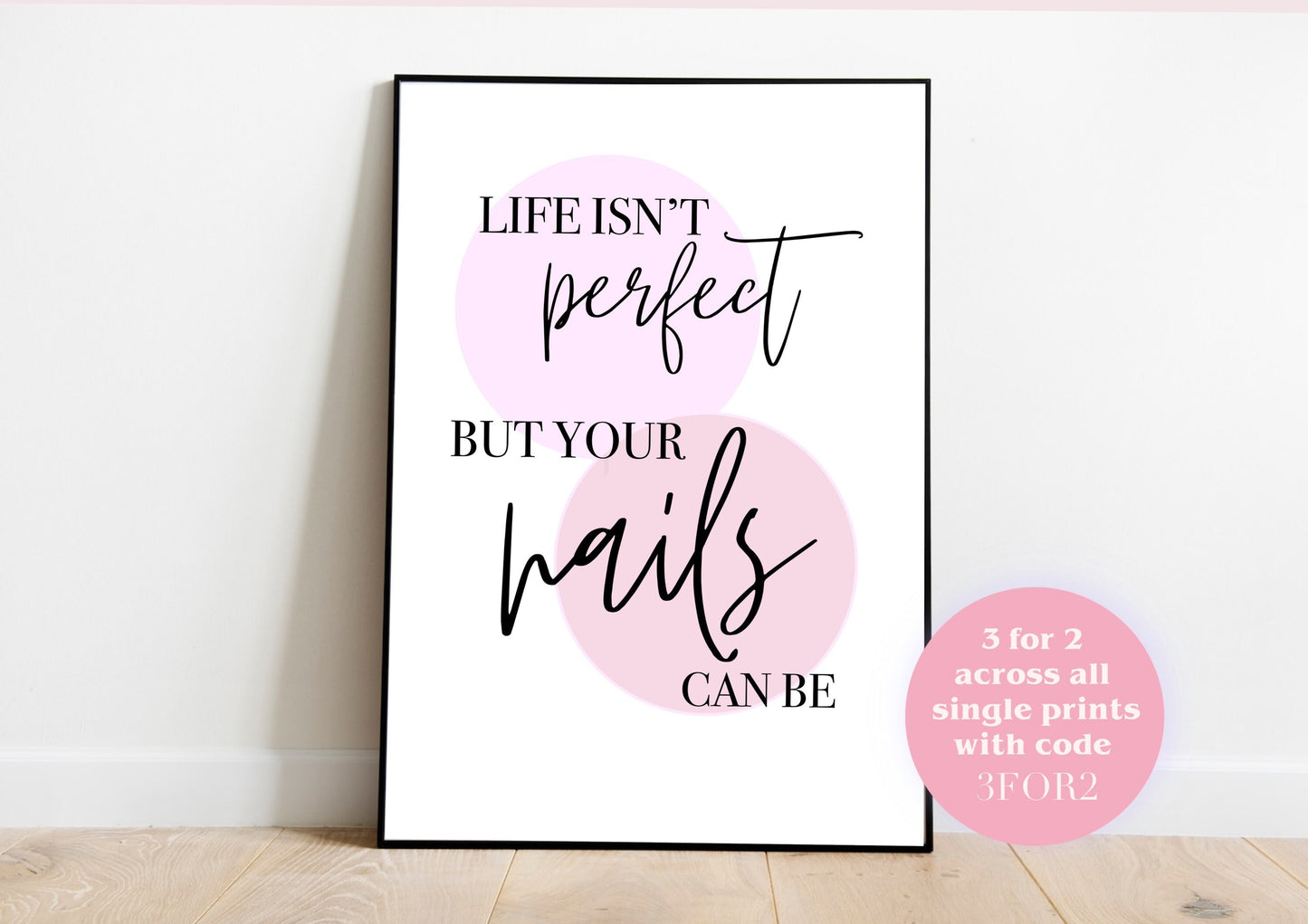 Life Isn’t Perfect But Your Nails Can Be Quote Wall Art Print A4 | Salon decor, Salon Wall Art, Nail wall print, Nail technician