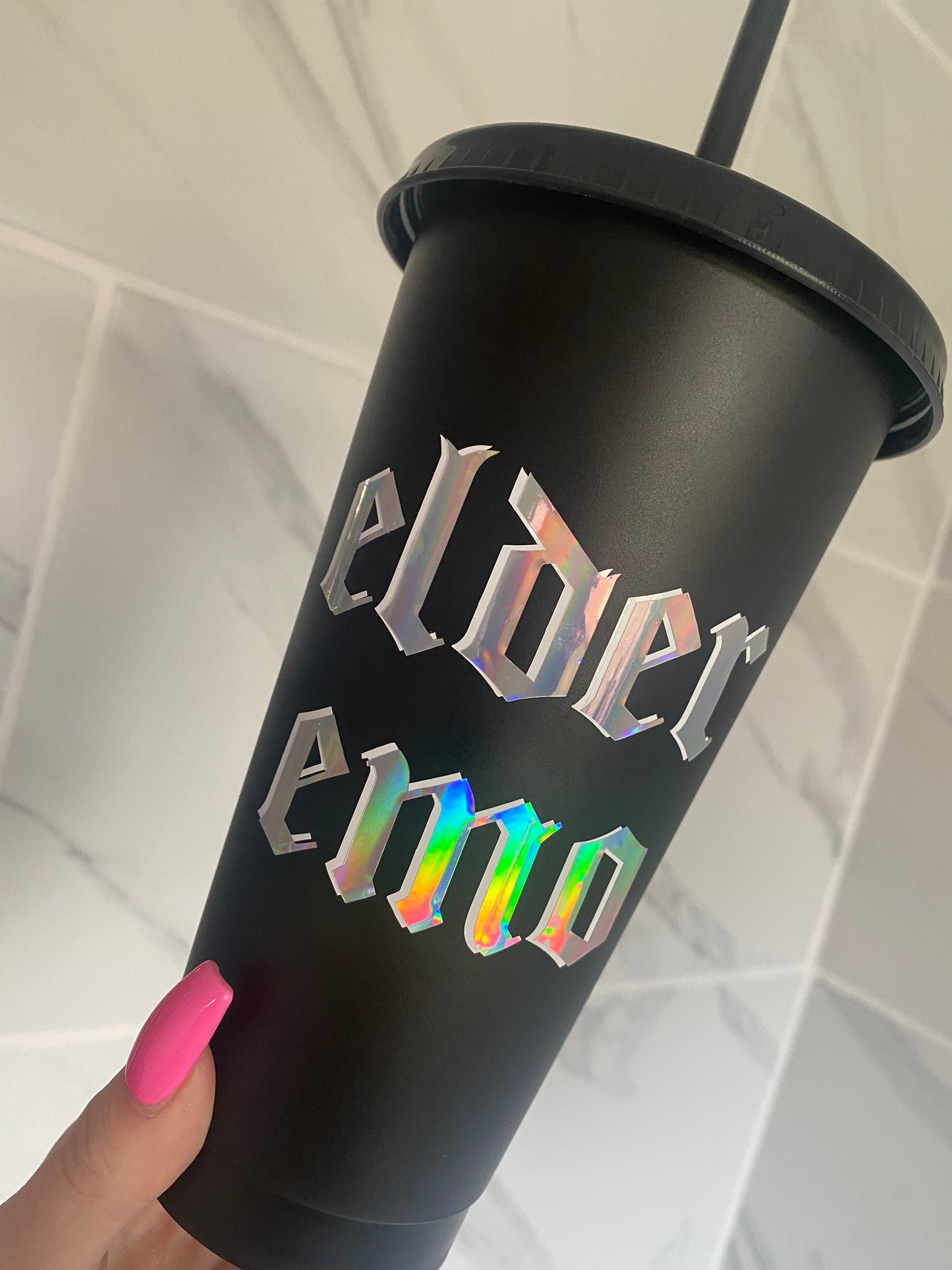 Elder Emo Personalised Cold Cup 24oz