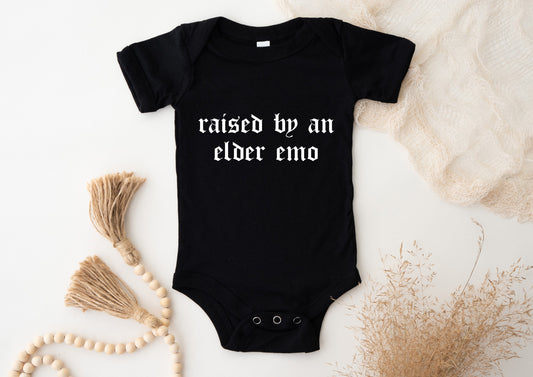 Raised by an Elder Emo Baby Vest Grow