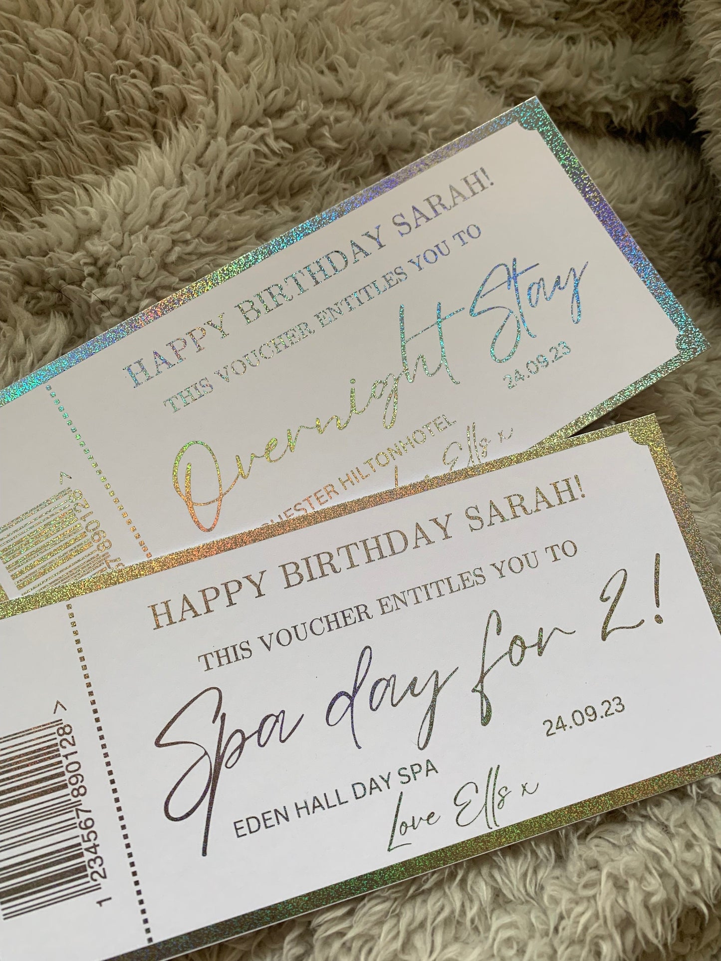 Personalised SPA DAY Gift Ticket