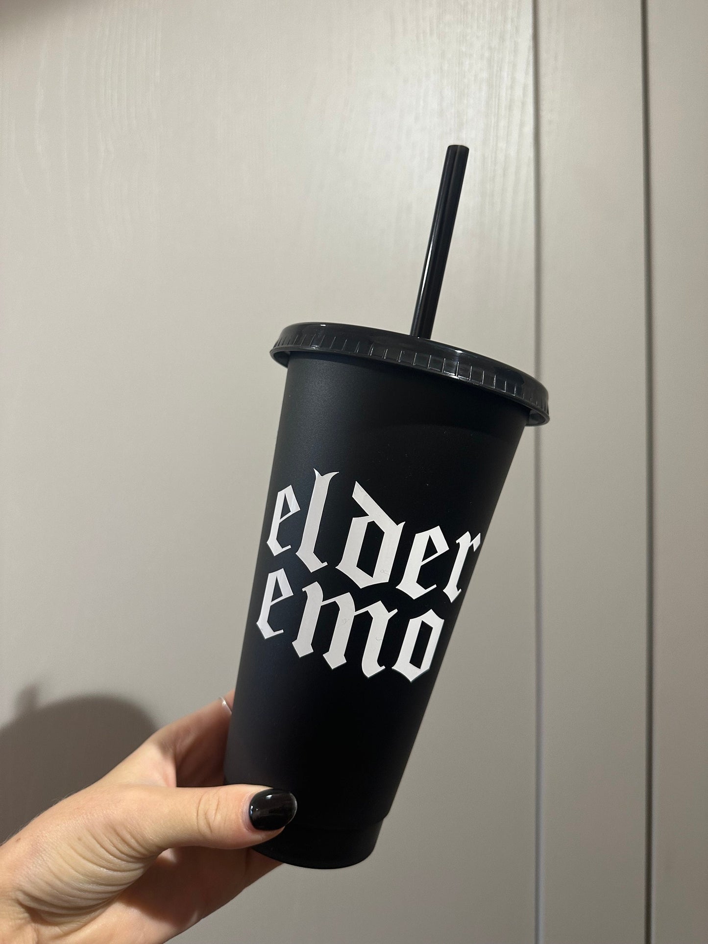 Elder Emo Black and White Cup