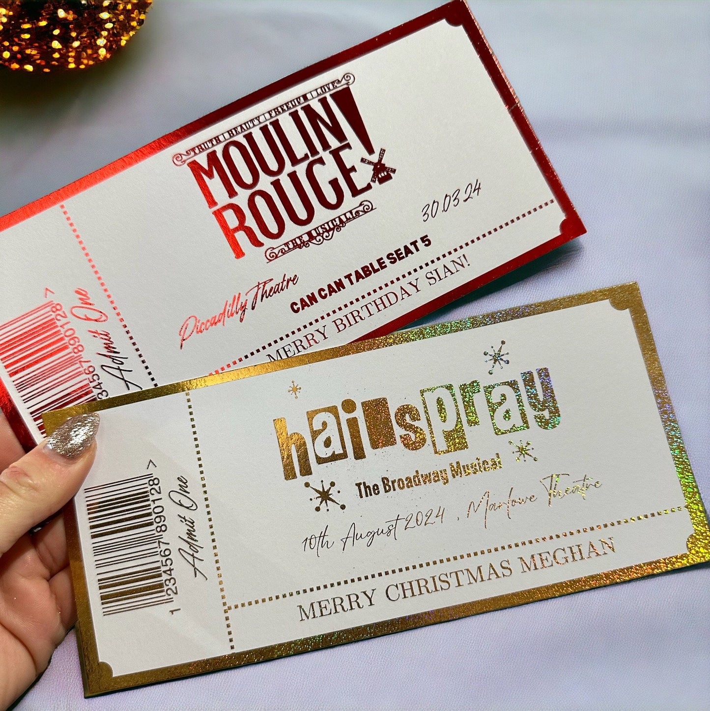 Personalised MUSICAL THEATRE EVENT Gift Ticket